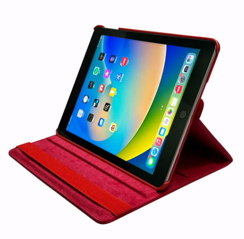  	Casemania Luxe Draaibaar Case - iPad A16(2025)/iPad 10.9 inch10de Generatie - Rood 
